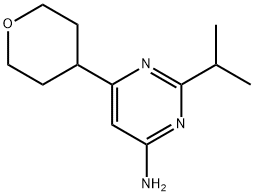 4-Amino-2-(iso-propyl)-6-(4-tetrahydropyranyl)pyrimidine 구조식 이미지
