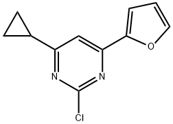 2-chloro-4-(2-furyl)-6-cyclopropylpyrimidine Structure