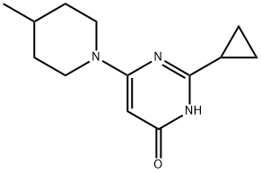 4-Hydroxy-2-cyclopropyl-6-(4-methylpiperidin-1-yl)pyrimidine 구조식 이미지