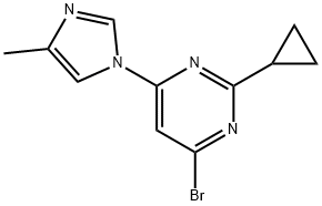 4-Bromo-2-cyclopropyl-6-(4-methylimidazol-1-yl)pyrimidine Structure