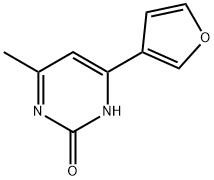 2-Hydroxy-4-(3-furyl)-6-methylpyrimidine 구조식 이미지