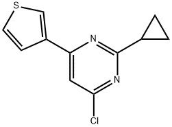 4-Chloro-2-cyclopropyl-6-(3-thienyl)pyrimidine Structure