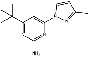 2-amino-4-(1H-3-methylpyrozol-1-yl)-6-(tert-butyl)pyrimidine 구조식 이미지