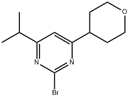 2-Bromo-4-(4-tetrahydropyranyl)-6-(iso-propyl)pyrimidine 구조식 이미지