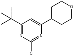 2-chloro-4-(4-tetrahydropyranyl)-6-(tert-butyl)pyrimidine Structure