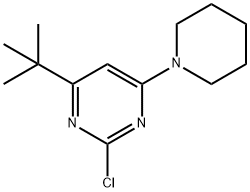 2-chloro-4-(piperidin-1-yl)-6-(tert-butyl)pyrimidine Structure