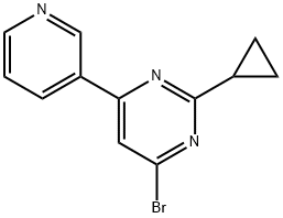 4-Bromo-2-cyclopropyl-6-(3-pyridyl)pyrimidine Structure