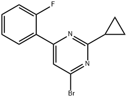 4-Bromo-2-cyclopropyl-6-(2-fluorophenyl)pyrimidine 구조식 이미지