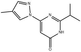 4-Hydroxy-2-(iso-propyl)-6-(1H-4-methylpyrozol-1-yl)pyrimidine Structure