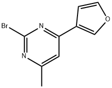 2-bromo-4-(3-furyl)-6-methylpyrimidine Structure