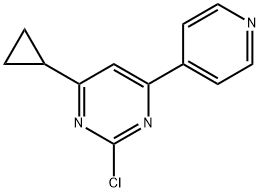 2-chloro-4-(pyridin-4-yl)-6-cyclopropylpyrimidine Structure
