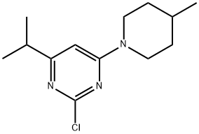 2-Chloro-4-(4-methylpiperidin-1-yl)-6-(iso-propyl)pyrimidine Structure