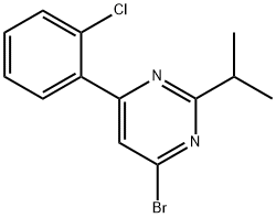 4-Bromo-6-(2-chlorophenyl)-2-(iso-propyl)pyrimidine 구조식 이미지