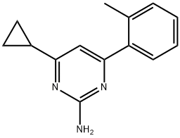 2-Amino-4-(2-tolyl)-6-cyclopropylpyrimidine Structure