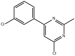 4-chloro-6-(3-chlorophenyl)-2-methylpyrimidine 구조식 이미지