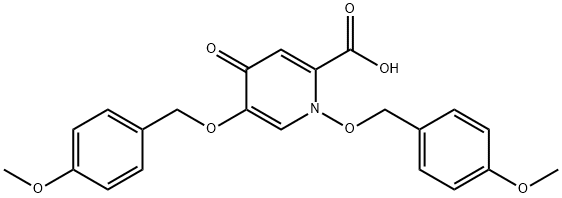 1,5-bis((4-methoxybenzyl)oxy)-4-oxo-1,4-dihydropyridine-2-carboxylic acid 구조식 이미지