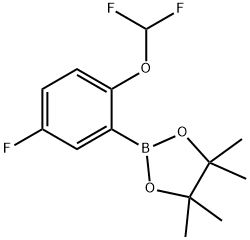 2-[2-(difluoromethoxy)-5-fluorophenyl]-4,4,5,5-tetramethyl-1,3,2-dioxaborolane 구조식 이미지