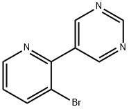 3-Bromo-2-(5-pyrimidyl)pyridine Structure