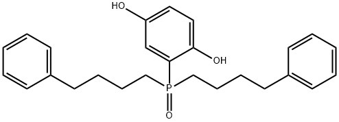 2,5-Dihydroxyphenyl-bis-(4-phenylbutyl)-phosphine oxide Structure