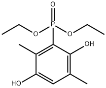 Diethyl 2,5-dihydroxy-3,6-dimethylphenyl phosphonate Structure