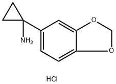 1-(2H-1,3-benzodioxol-5-yl)cyclopropan-1-amine hydrochloride 구조식 이미지