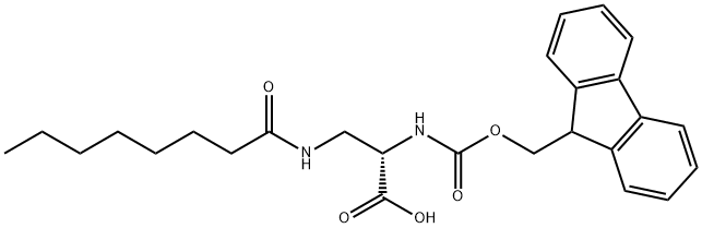 Fmoc-Dap(Octanoyl)-OH 구조식 이미지