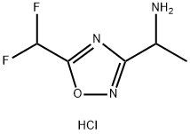 1-[5-(difluoromethyl)-1,2,4-oxadiazol-3-yl]ethan-1-amine hydrochloride Structure