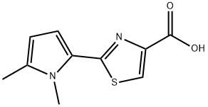 4-Thiazolecarboxylic acid, 2-(1,5-dimethyl-1H-pyrrol-2-yl)- Structure