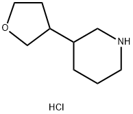 3-(oxolan-3-yl)piperidine hydrochloride Structure