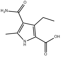 4-carbamoyl-3-ethyl-5-methyl-1H-pyrrole-2-carboxylic acid Structure