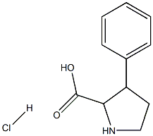 3-Phenylpyrrolidine-2-carboxylic acid hydrochloride Structure