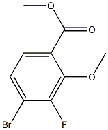 4-bromo-3-fluoro-2-methoxybenzoic acid methyl ester Structure