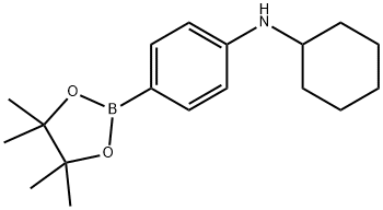 N-cyclohexyl-4-(4,4,5,5-tetramethyl-1,3,2-dioxaborolan-2-yl)aniline Structure