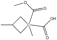 1,1-dimethyl 3-methylcyclobutane-1,1-dicarboxylate Structure