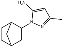 1-{bicyclo[2.2.1]heptan-2-yl}-3-methyl-1H-pyrazol-5-amine 구조식 이미지