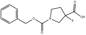 1-((benzyloxy)carbonyl)-3-fluoropyrrolidine-3-carboxylic acid 구조식 이미지