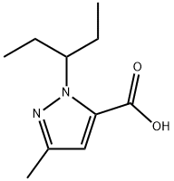 3-methyl-1-(pentan-3-yl)-1H-pyrazole-5-carboxylic acid 구조식 이미지