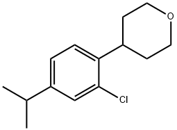 5-(iso-Propyl)-2-(4-tetrahydropyranyl)chlorobenzene Structure