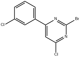 2-Bromo-4-chloro-6-(3-chlorophenyl)pyrimidine Structure