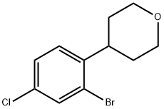 3-Chloro-6-(4-tetrahydropyranyl)bromobenzene Structure