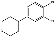 2-Chloro-4-(4-tetrahydropyranyl)bromobenzene 구조식 이미지