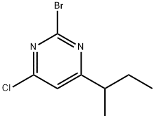 2-Bromo-4-chloro-6-(sec-butyl)pyrimidine 구조식 이미지