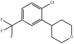 4-Trifluoromethyl-2-(4-tetrahydropyranyl)chlorobenzene Structure