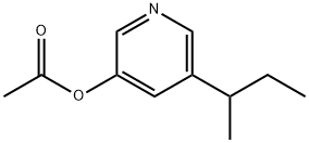 5-(sec-butyl)-3-acetoxypyridine Structure