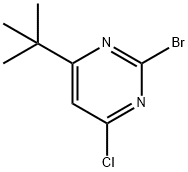 2-Bromo-4-chloro-6-(tert-butyl)pyrimidine Structure