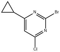 2-Bromo-4-chloro-6-(cyclopropyl)pyrimidine Structure