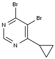 4,5-Dibromo-6-(cyclopropyl)pyrimidine Structure