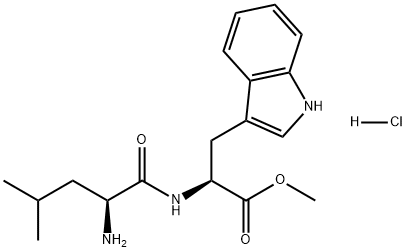 L-Tryptophan, L-leucyl-, methyl ester, hydrochloride (1:1) 구조식 이미지