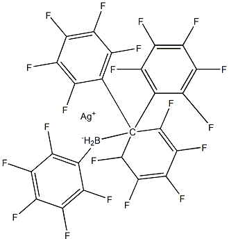 Borate(1-), tetrakis(2,3,4,5,6-pentafluorophenyl)-, silver(1+) (1:1) Structure