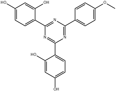 1,3-Benzenediol, 4,4'-[6-(4-methoxyphenyl)-1,3,5-triazine-2,4-diyl]bis-
 구조식 이미지